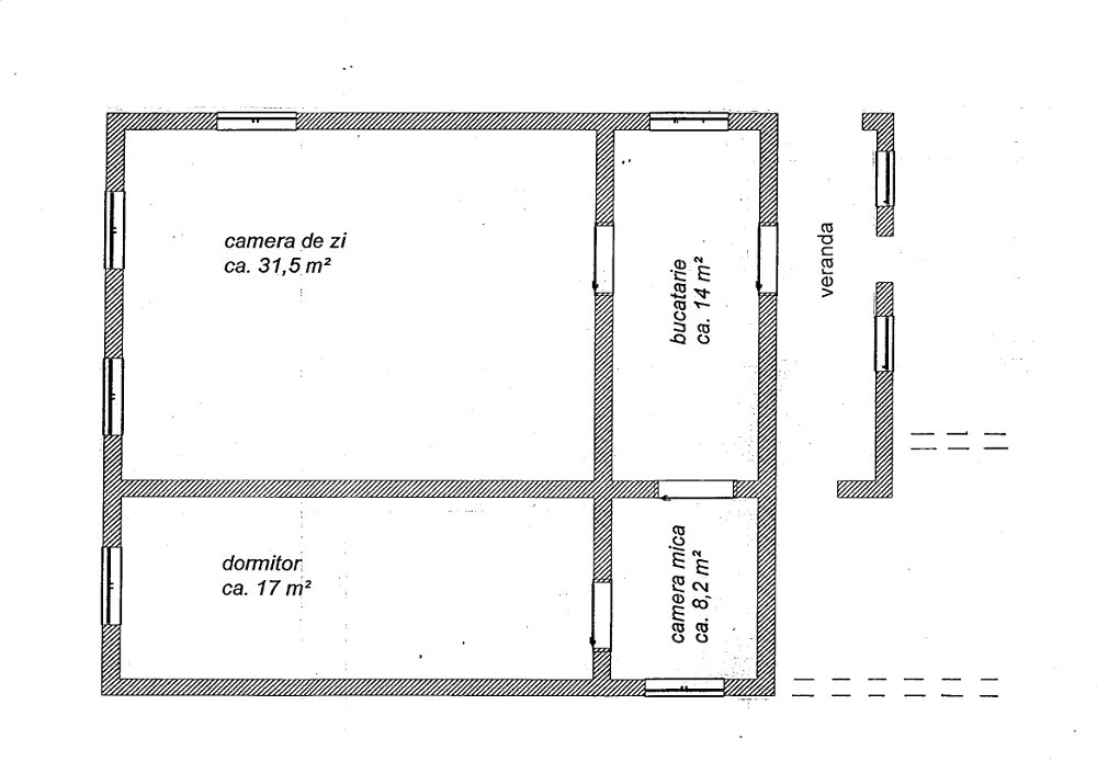 Die Strichlinien entpuppen sich als Anbau