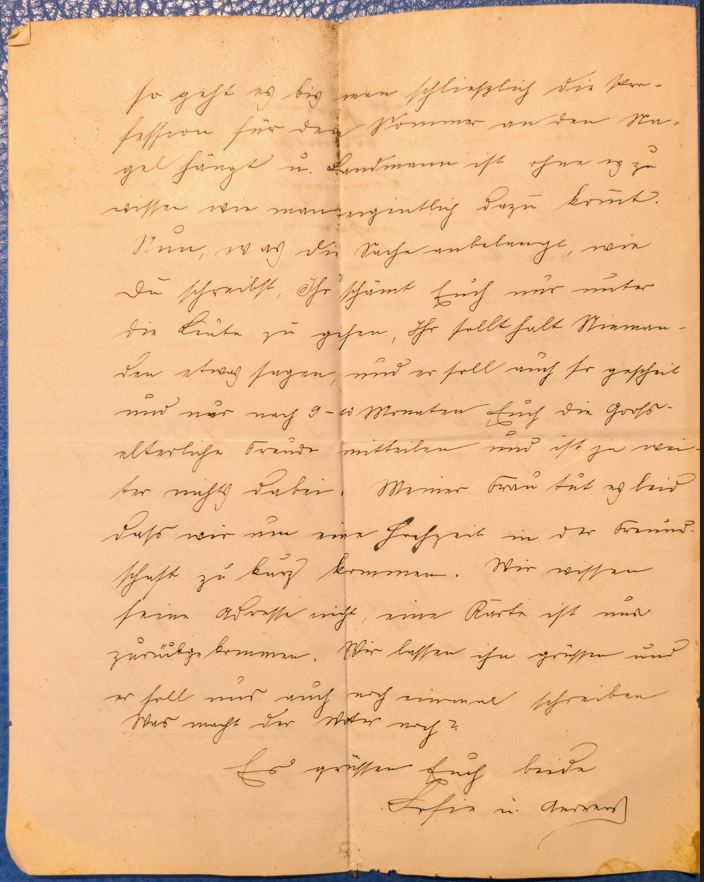 Brief Seite 4 von 4